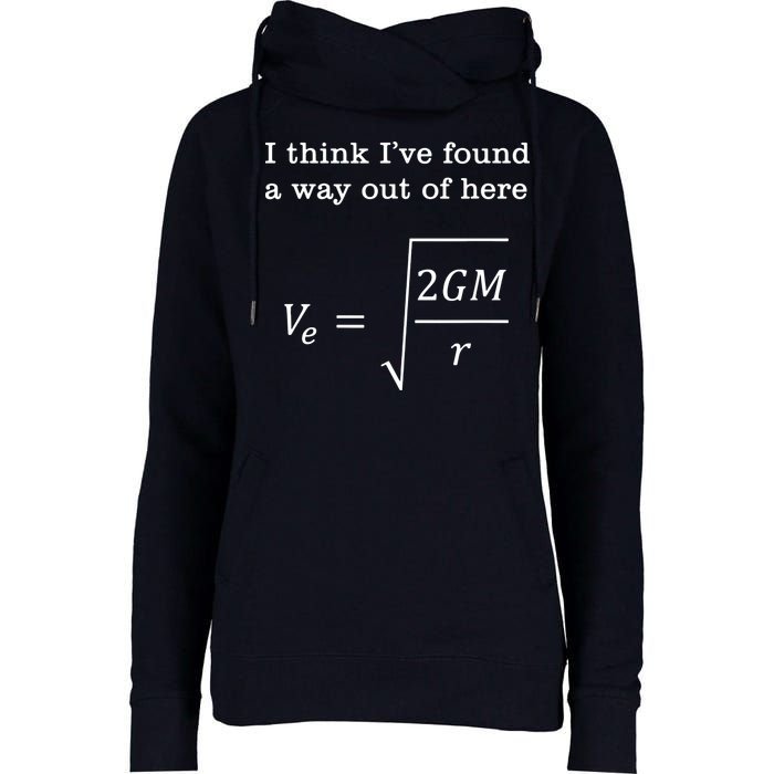 Escape Velocity Gravity Physics Engineer Womens Funnel Neck Pullover Hood