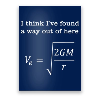 Escape Velocity Gravity Physics Engineer Poster
