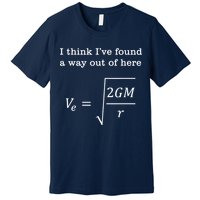 Escape Velocity Gravity Physics Engineer Premium T-Shirt