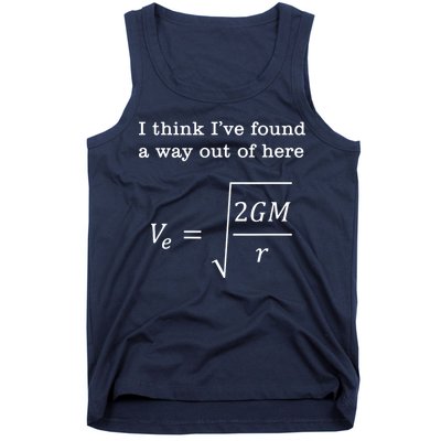 Escape Velocity Gravity Physics Engineer Tank Top