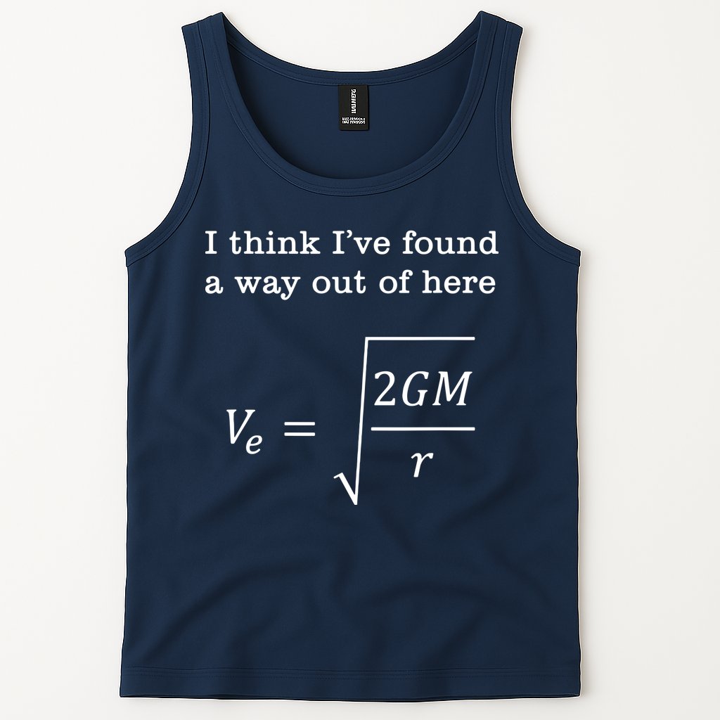 Escape Velocity Gravity Physics Engineer Tank Top