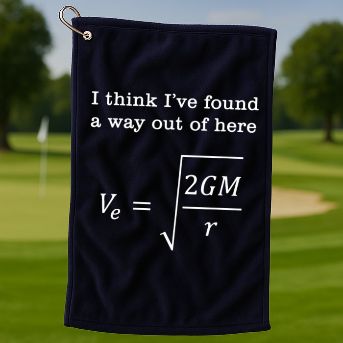 Escape Velocity Gravity Physics Engineer Golf Towel