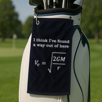 Escape Velocity Gravity Physics Engineer Golf Towel