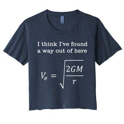 Escape Velocity Gravity Physics Engineer Crop Top