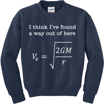Escape Velocity Gravity Physics Engineer Kids Sweatshirt
