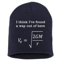 Escape Velocity Gravity Physics Engineer Short Acrylic Beanie