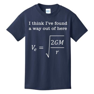 Escape Velocity Gravity Physics Engineer Kids T-Shirt