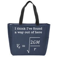 Escape Velocity Gravity Physics Engineer Zip Tote Bag