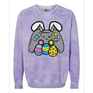 Easter Video Game Bunny Eggs Gaming Gamern Colorblast Crewneck Sweatshirt