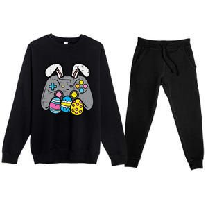 Easter Video Game Bunny Eggs Gaming Gamern Premium Crewneck Sweatsuit Set