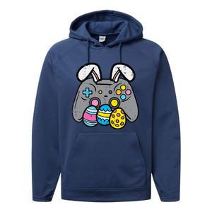 Easter Video Game Bunny Eggs Gaming Gamern Performance Fleece Hoodie