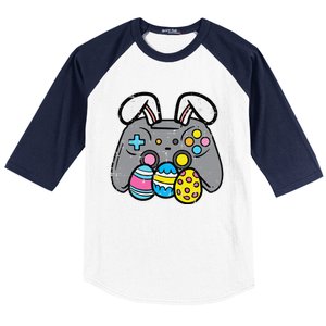 Easter Video Game Bunny Eggs Gaming Gamern Baseball Sleeve Shirt