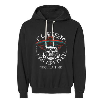 El Viejo Has Arrived Tequila Time Vintage Garment-Dyed Fleece Hoodie