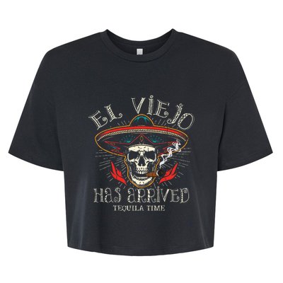 El Viejo Has Arrived Tequila Time Vintage Bella+Canvas Jersey Crop Tee