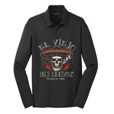 El Viejo Has Arrived Tequila Time Vintage Silk Touch Performance Long Sleeve Polo