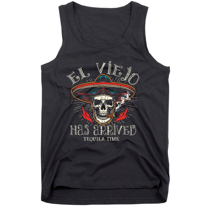 El Viejo Has Arrived Tequila Time Vintage Tank Top