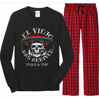 El Viejo Has Arrived Tequila Time Vintage Long Sleeve Pajama Set