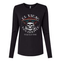 El Viejo Has Arrived Tequila Time Vintage Womens Cotton Relaxed Long Sleeve T-Shirt