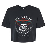 El Viejo Has Arrived Tequila Time Vintage Bella+Canvas Jersey Crop Tee