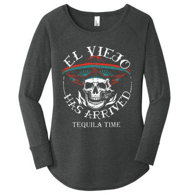 El Viejo Has Arrived Tequila Time Vintage Women's Perfect Tri Tunic Long Sleeve Shirt