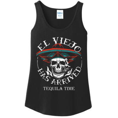 El Viejo Has Arrived Tequila Time Vintage Ladies Essential Tank