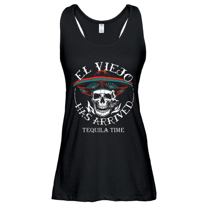 El Viejo Has Arrived Tequila Time Vintage Ladies Essential Flowy Tank