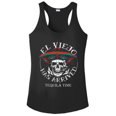 El Viejo Has Arrived Tequila Time Vintage Ladies PosiCharge Competitor Racerback Tank