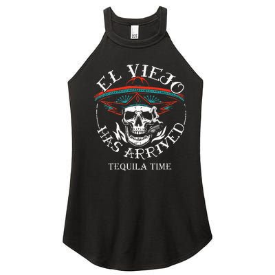 El Viejo Has Arrived Tequila Time Vintage Women's Perfect Tri Rocker Tank