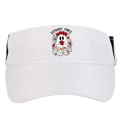 Espooky Vibes Halloween Ghost Mexican Concha Spooky Mama Adult Drive Performance Visor