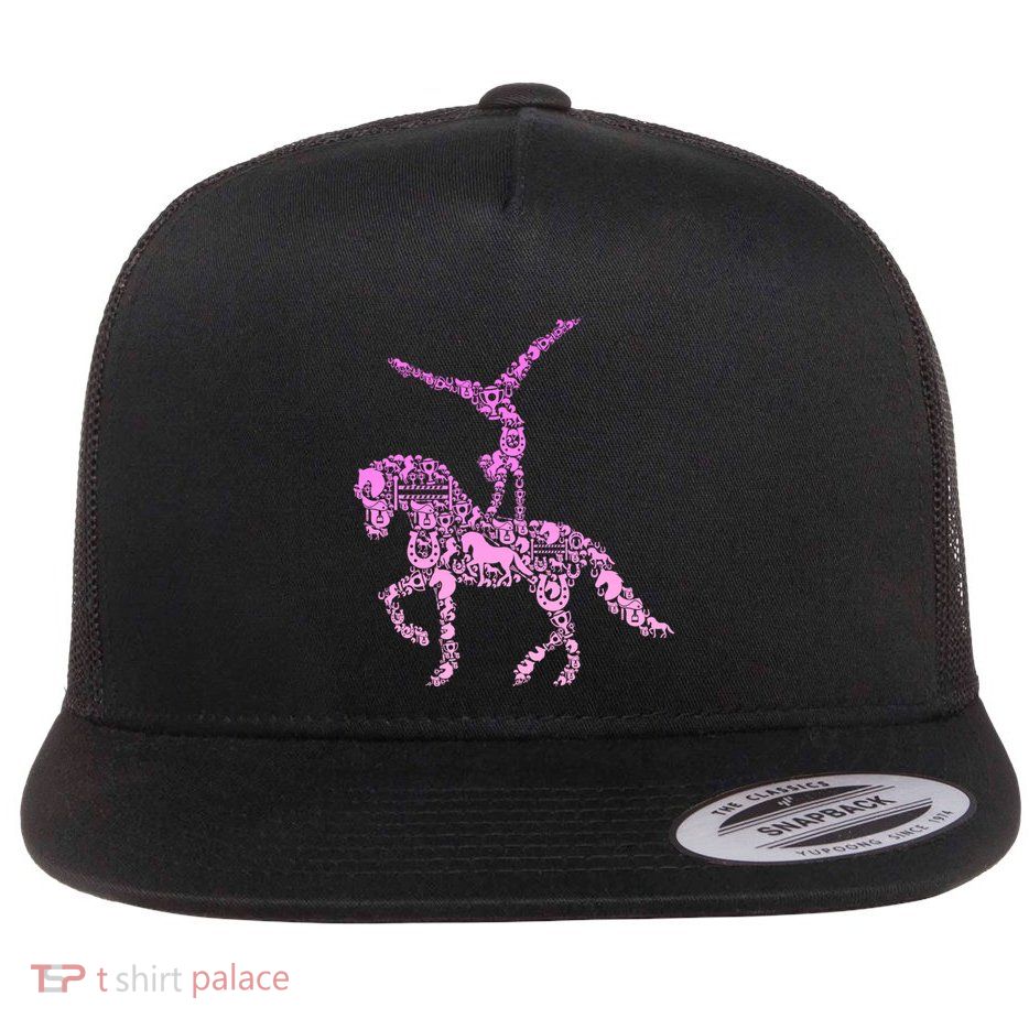 Equestrian Vaulting Horse Vaulters Gift Flat Bill Trucker Hat