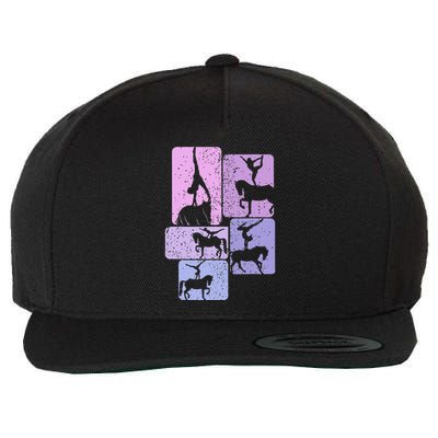 Equestrian Vaulting Horse Vaulters Girl Wool Snapback Cap