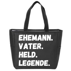 Ehemann Vater Held Legende Zip Tote Bag