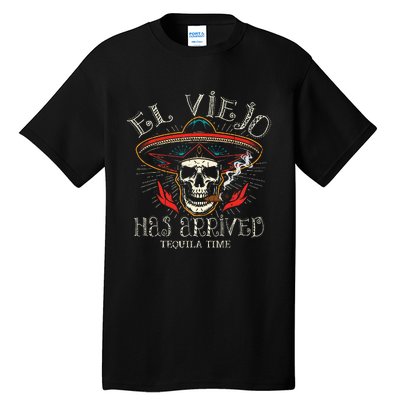 El Viejo Has Arrived Tequila Time Vintage Tall T-Shirt