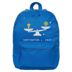 Envy Vs. Inspiration Motivational Confidence Fitness Workout 16 in Basic Backpack