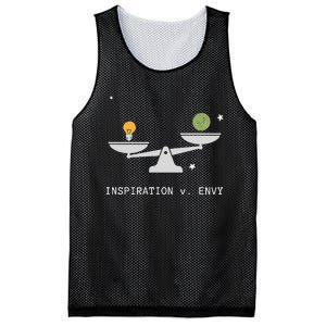 Envy Vs. Inspiration Motivational Confidence Fitness Workout Mesh Reversible Basketball Jersey Tank