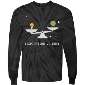 Envy Vs. Inspiration Motivational Confidence Fitness Workout Tie-Dye Long Sleeve Shirt