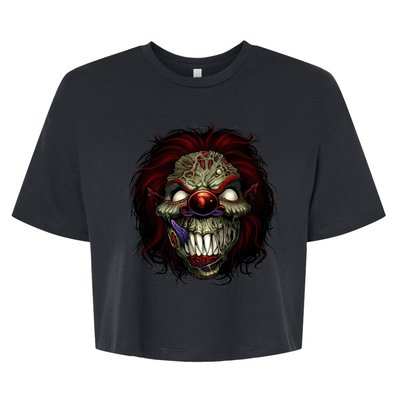 Evil Clown Smiling Bella+Canvas Jersey Crop Tee