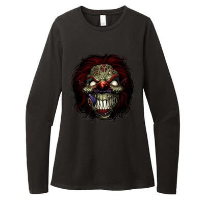 Evil Clown Smiling Womens CVC Long Sleeve Shirt