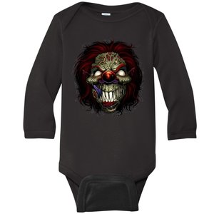 Evil Clown Smiling Baby Long Sleeve Bodysuit