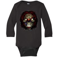 Evil Clown Smiling Baby Long Sleeve Bodysuit