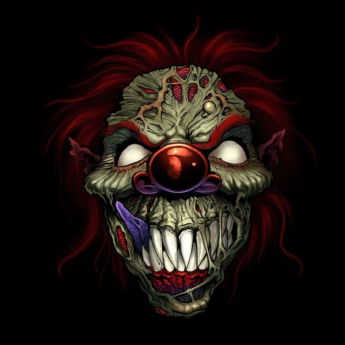 Evil Clown Smiling Cooling Performance Long Sleeve Crew
