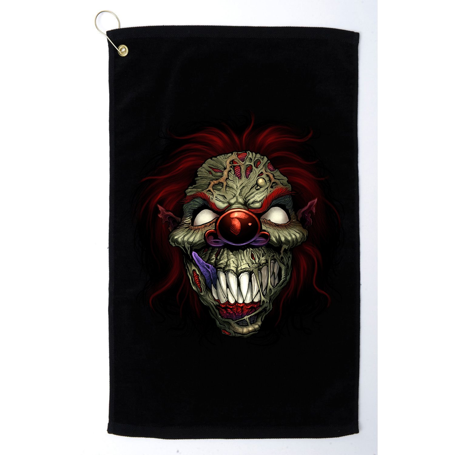 Evil Clown Smiling Golf Towel