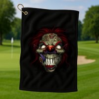 Evil Clown Smiling Golf Towel