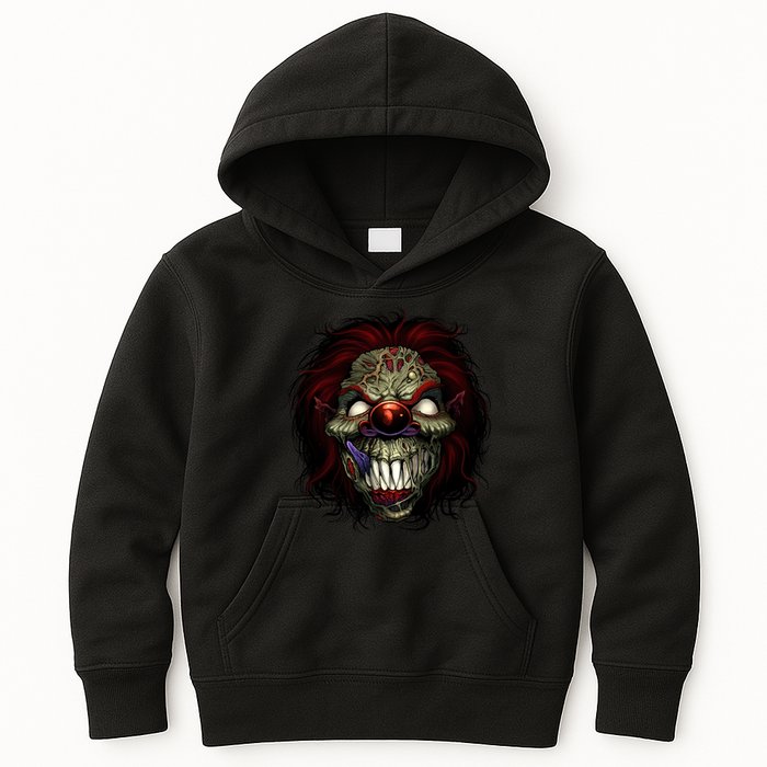 Evil Clown Smiling Kids Hoodie