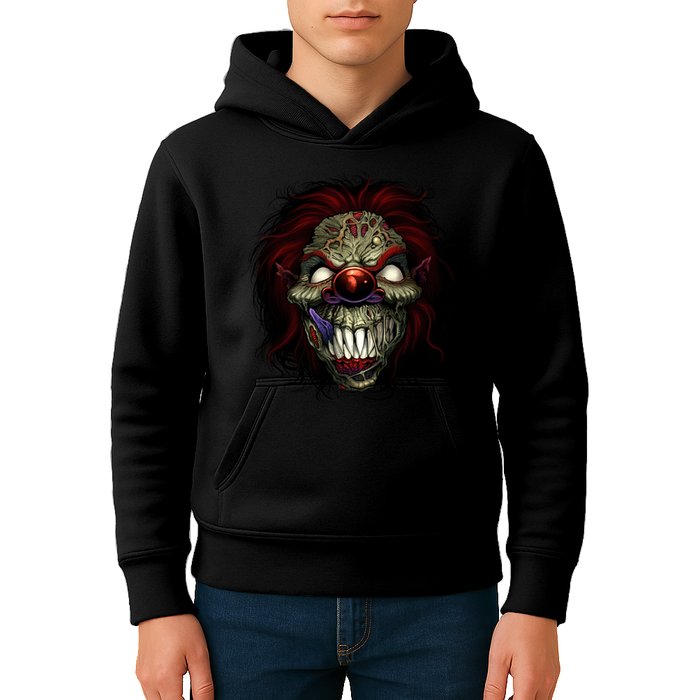Evil Clown Smiling Kids Hoodie