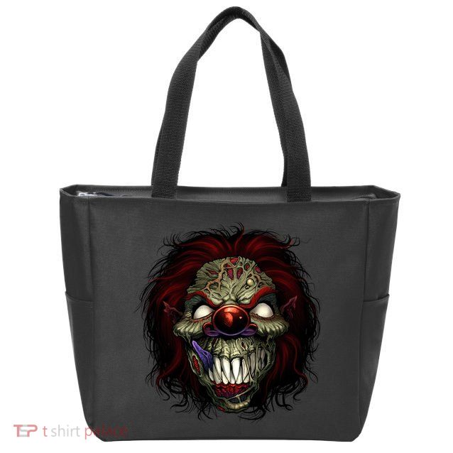 Evil Clown Smiling Zip Tote Bag