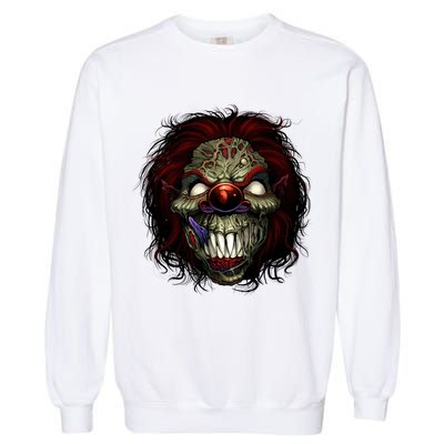 Evil Clown Smiling Garment-Dyed Sweatshirt