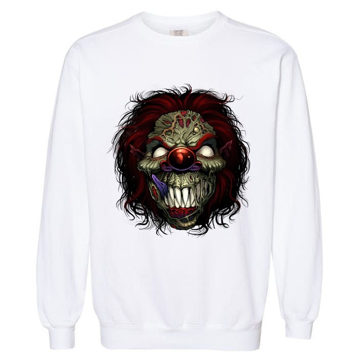 Evil Clown Smiling Garment-Dyed Sweatshirt