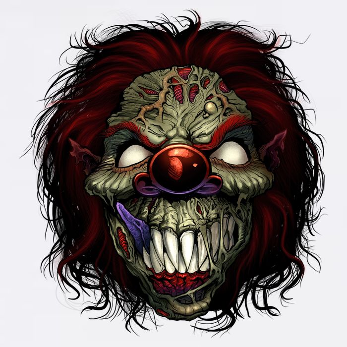 Evil Clown Smiling Garment-Dyed Sweatshirt