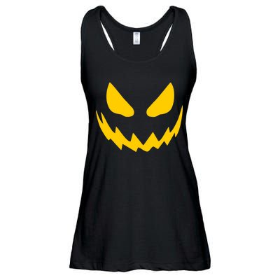 Evil Pumpkin Face Ladies Essential Flowy Tank